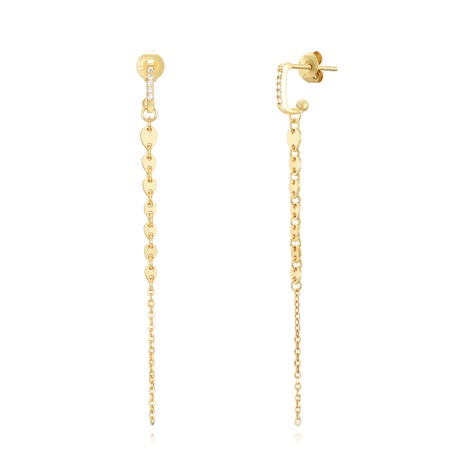 Pendientes Plata Nalvi Gold