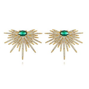Pendientes Plata Shakir Gold Verde