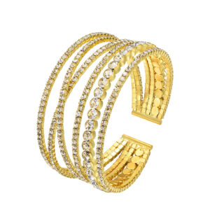Pulsera Bronce Hilos Cruzados Gold