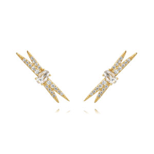 Pendientes Plata X Circonita Gold