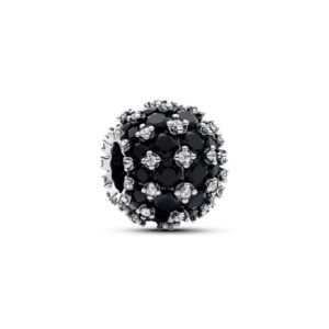 Charm Redondo Brillante en Pave Negro 792630C04