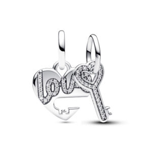 Charm Colgante Divisible Corazón y Llave 793081C01
