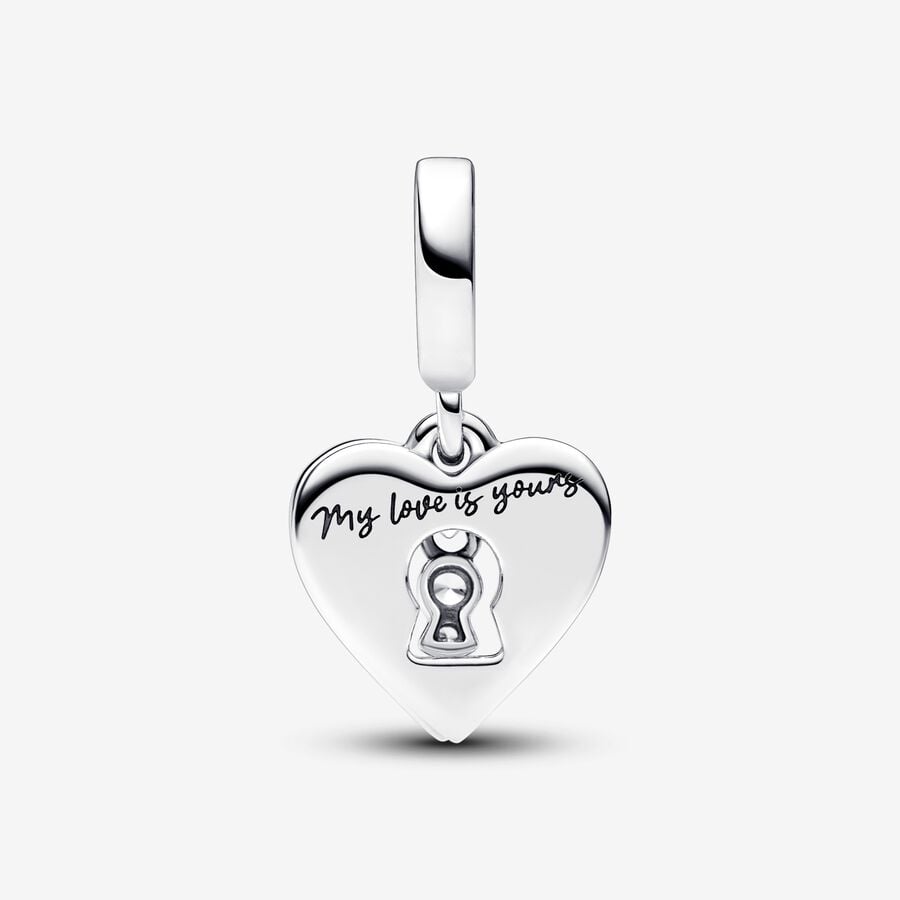 Charm Colgante Doble Corazón Rojo y Cerradura 793119C01 - Imagen 2