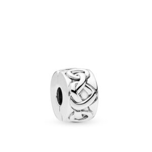 Clip Plata de Ley Corazones Anudados 798035