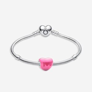 Conjunto de Regalo Pulsera y Charm Corazón Mensaje Oculto que Cambia de Color