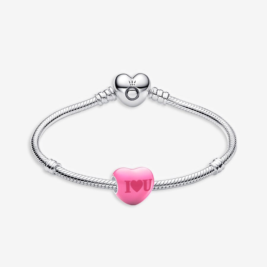 Conjunto de Regalo Pulsera y Charm Corazón Mensaje Oculto que Cambia de Color