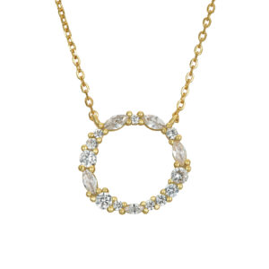 Collar plata Aro Circonitas Gold