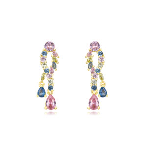 Pendientes Plata Macao Gold Multicolor