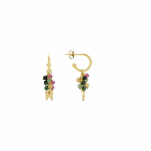 Pendientes Plata Dorada Mariposa