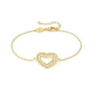 Pulsera Lovecloud Corazón con Circonita 240502 008