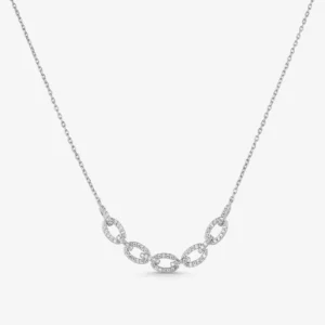 Collar en Plata con Circonitas Eslabones Grandes SNL-101-152-UU