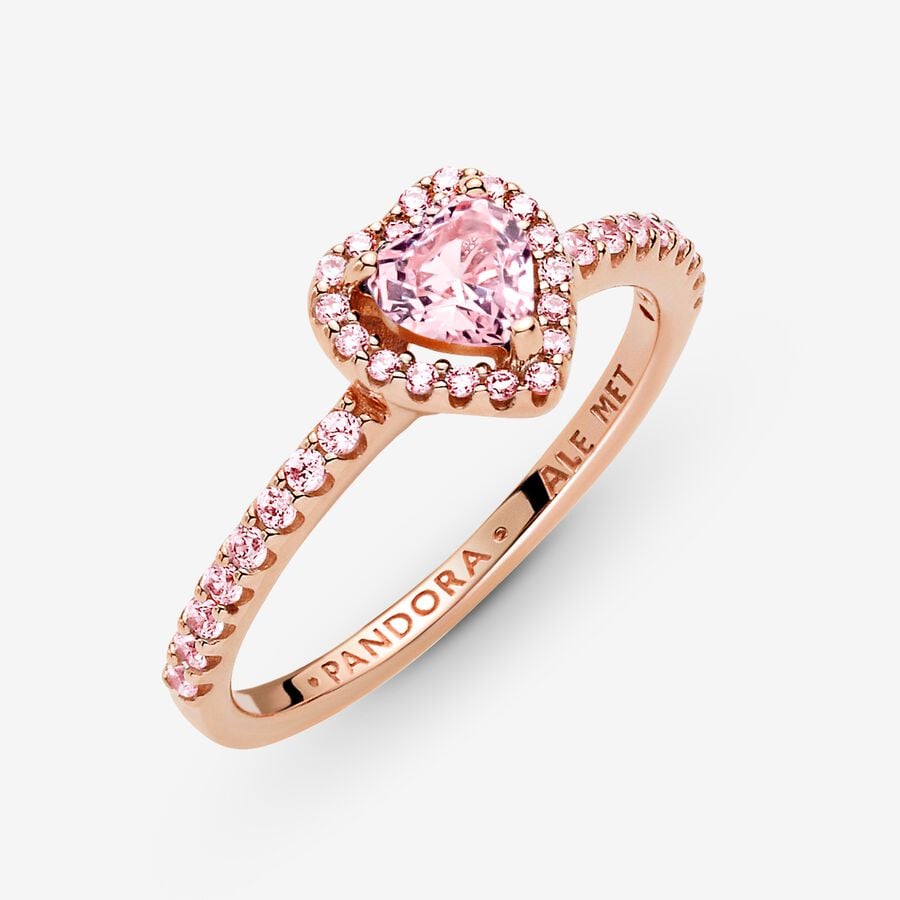 Anillo Corazón Brillante Elevado Rosa 188421C04 - Imagen 2