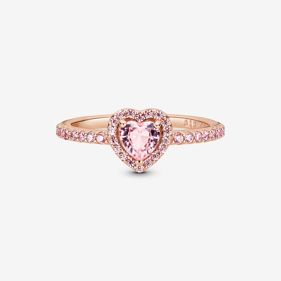 Anillo Corazón Brillante Elevado Rosa 188421C04 - Imagen 4