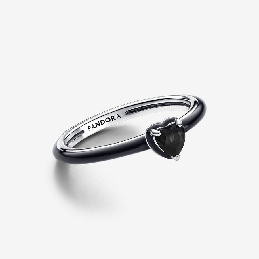 Anillo Pandora Me Corazón Chakra Negro 193088C01 - Imagen 2