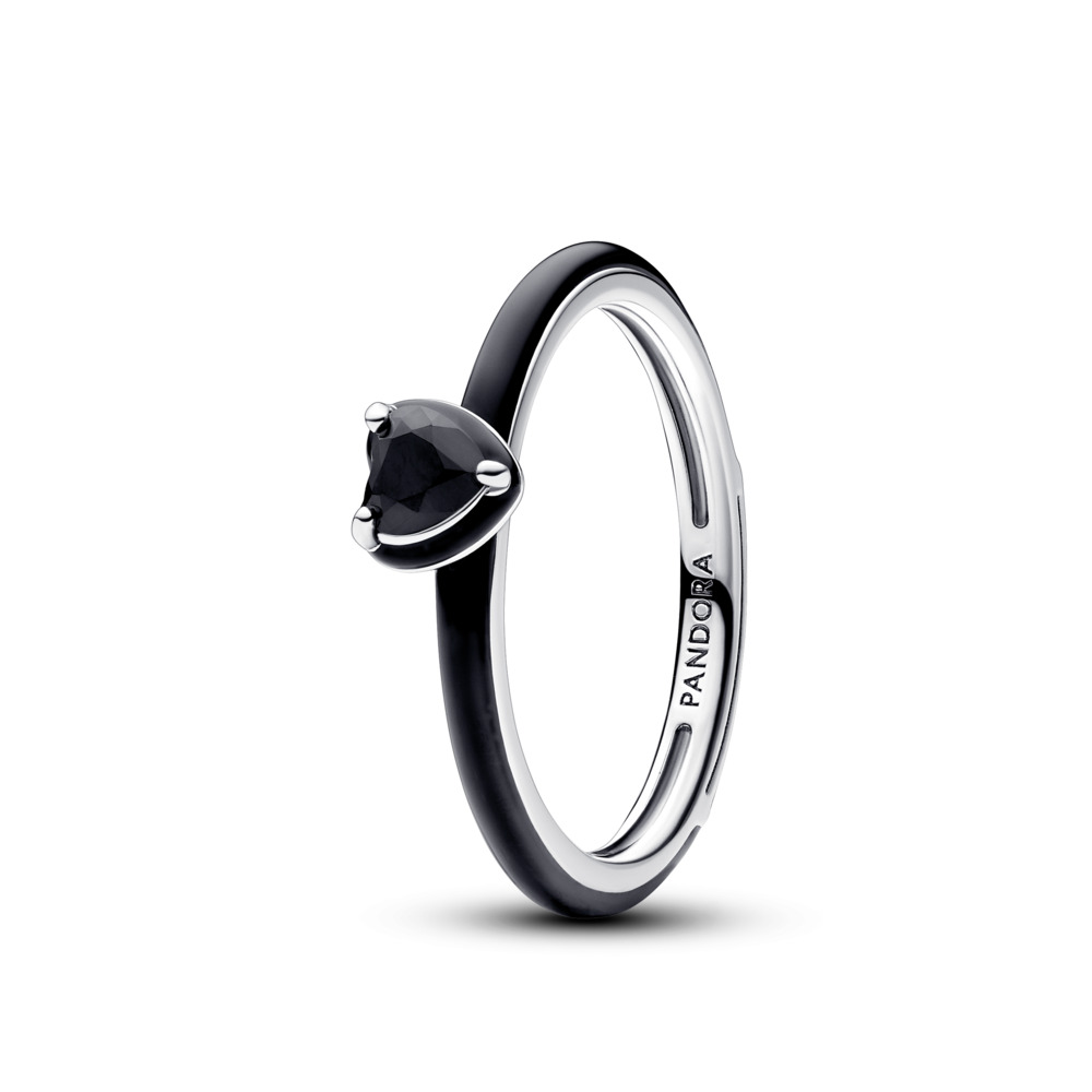 Anillo Pandora Me Corazón Chakra Negro 193088C01