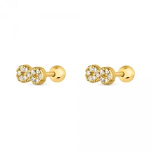 Pendiente Piercing Plata Infinito Gold