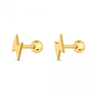 Pendiente Piercing Plata Rayo Gold