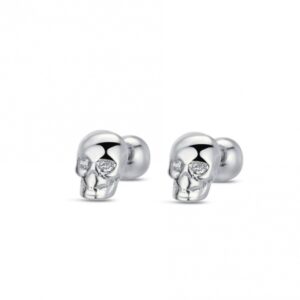 Pendiente Piercing Plata Calavera