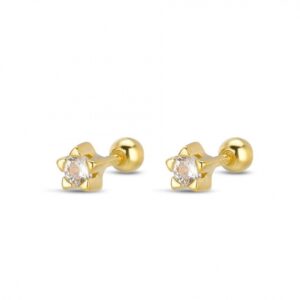 Pendiente Piercing Plata Estrella Gold