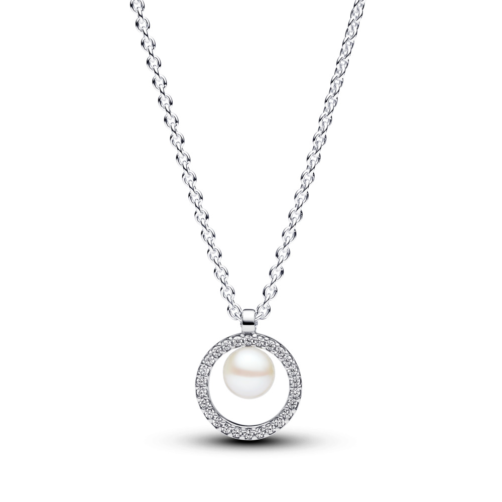 Collar Perla Cultivada de Agua Dulce y Pavé 393165C01-45