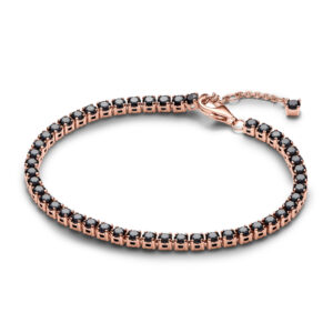 Pulsera Tenis Negra Brillante 381409C02