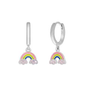 Pendientes Plata Aro Arcoiris D03001BT