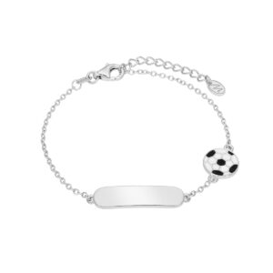 Pulsera Plata con Chapa y Balón D03703/AD