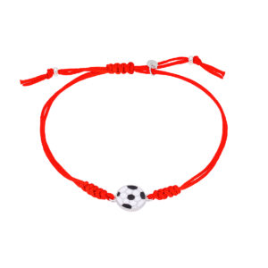 Pulsera Cordón Rojo y Pelota de Futbol D03703/AI