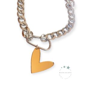 Collar Corazón Xl Dorado