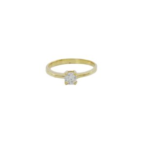 Solitario Oro Amarillo 18k Garras 0,10cts