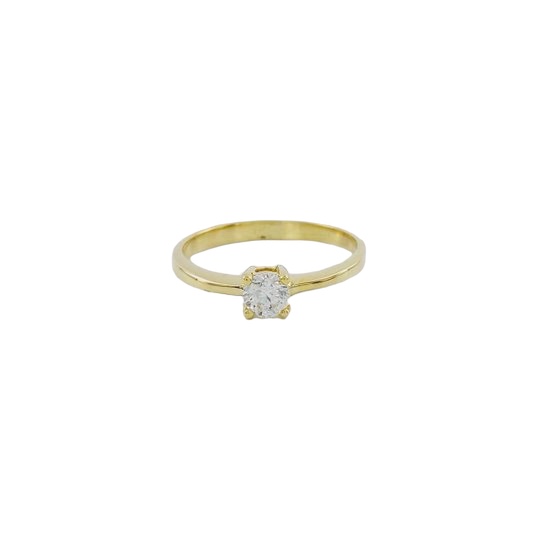 Solitario Oro Amarillo 18k Garras 0,10cts