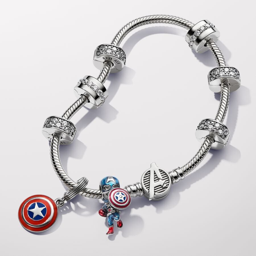Charm Capitán America de los Vengadores de Marvel 793129C01 - Imagen 3