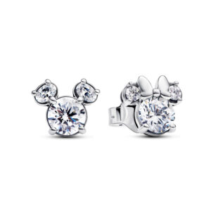 Pendientes de Botón Mickey y Minnie Mouse Brillantes de Disney 293219C01