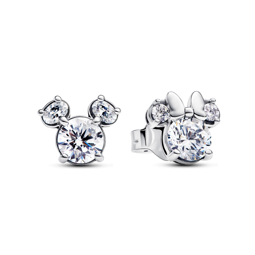 Pendientes de Botón Mickey y Minnie Mouse Brillantes de Disney 293219C01