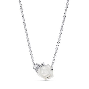 Collar Rosa Blanca Floreciendo 393206C01
