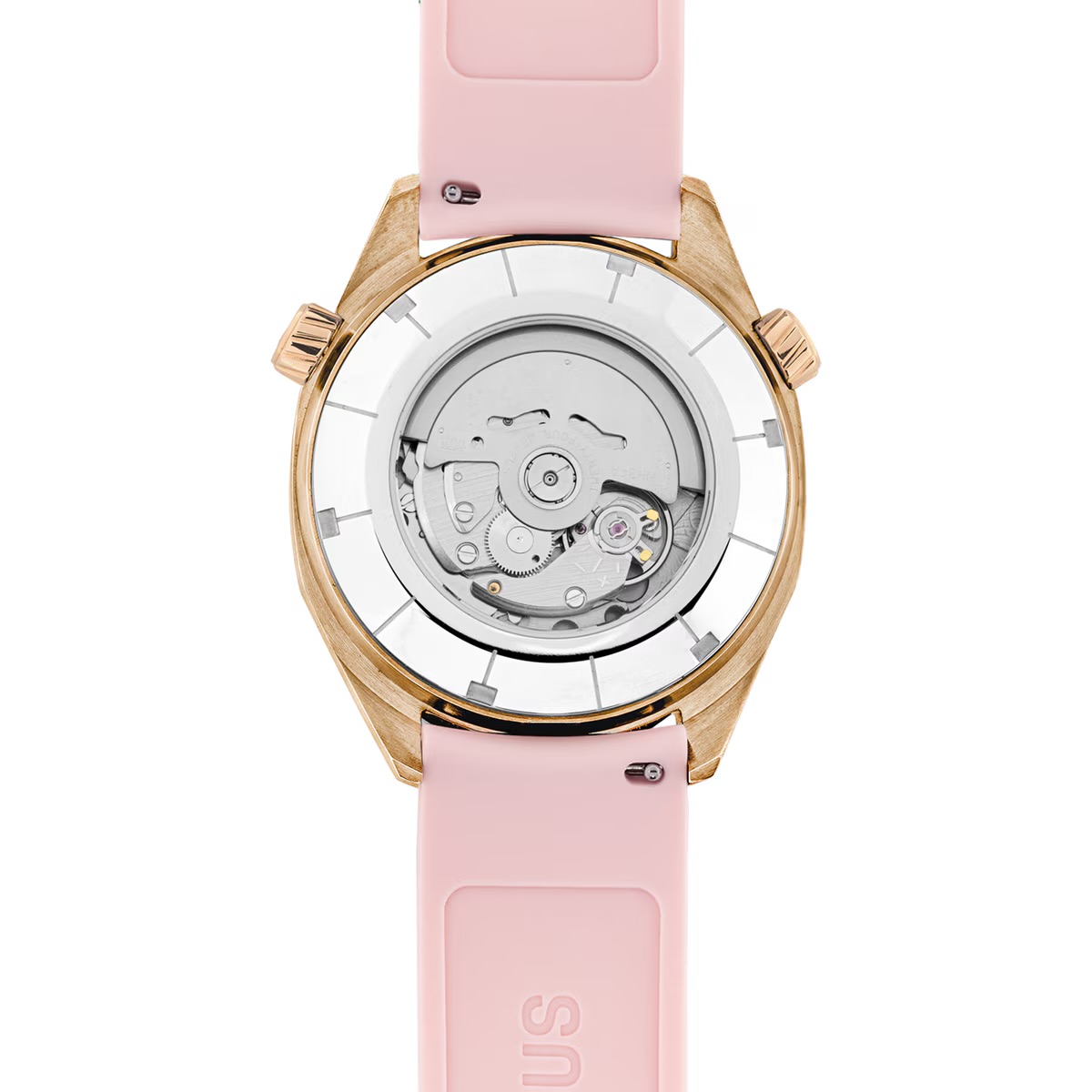 Reloj gmt automático con correa de silicona rosa, caja de acero IPRG rosa y esfera de nácar TOUS Now 3000133800 - Imagen 3