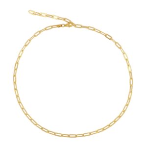 Cadena Plata Eslabones Planos Gold