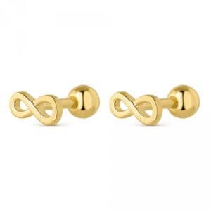 Piercing Plata Bola Infinito Gold