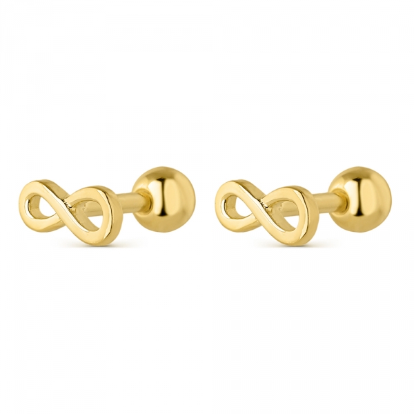Piercing Plata Bola Infinito Gold