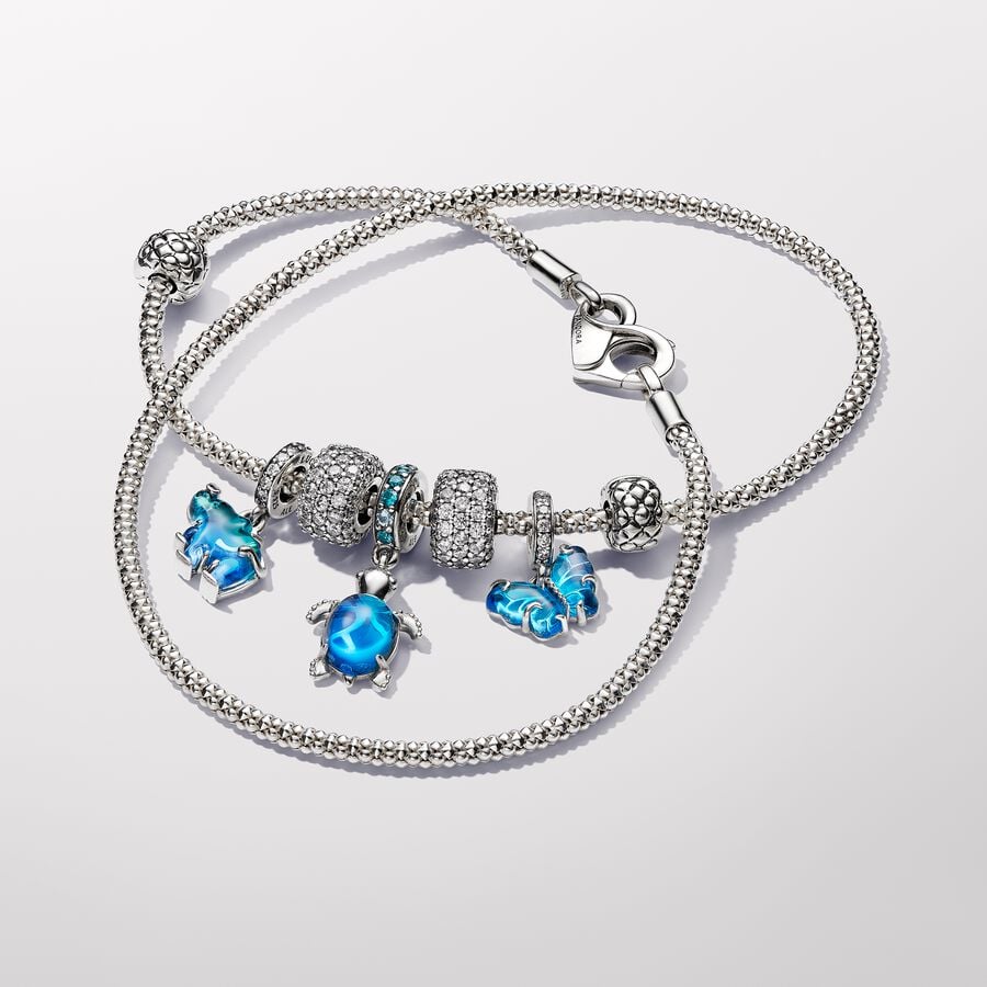 Charm Colgante de Cristal de Murano Azul Elefante 793339C01 - Imagen 4