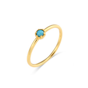 Anillo Plata Turquesa Gold