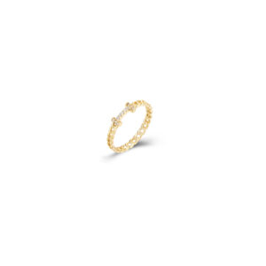 Anillo Plata Cadena y Linea Circonitas Gold