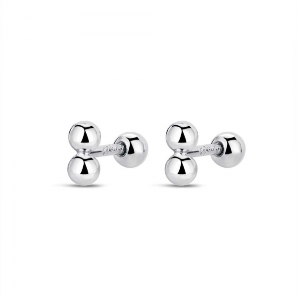 Piercing Plata 2 Bolas Lisas