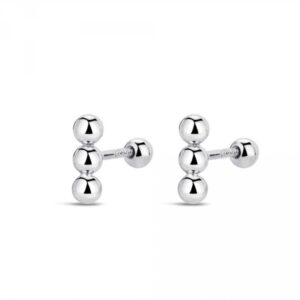 Piercing Plata 3 Bolas Lisas 3mm