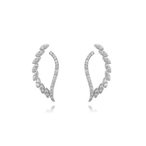 Pendientes Plata Alas Brillantes