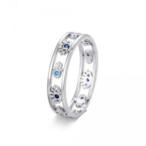 Anillo Plata Ojo y Mano