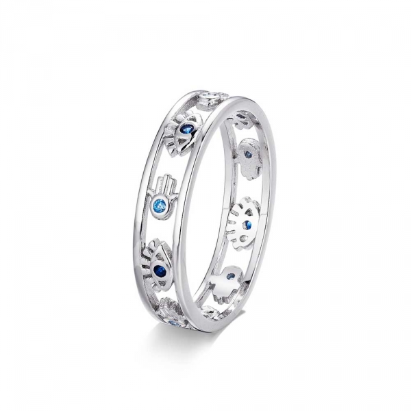Anillo Plata Ojo y Mano
