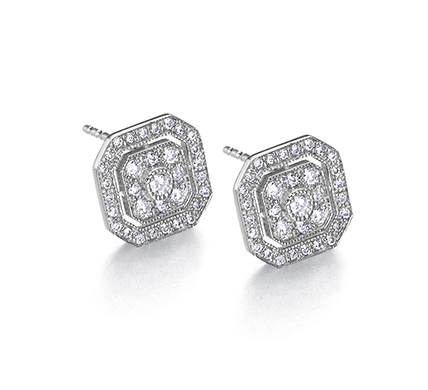Pendientes Octo Oro Blanco y Diamantes GB178OB