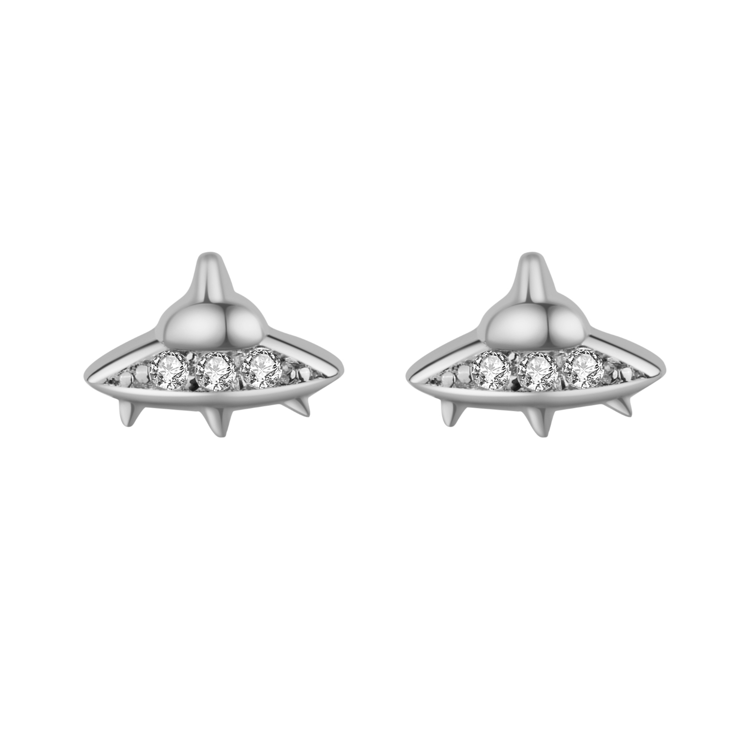 Pendientes Plata Ovni