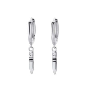 Pendientes  Aro Plata Lápiz